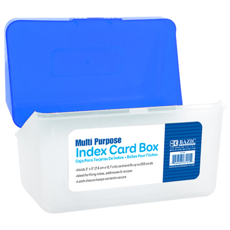 Bazic • Caja plástica para "index cards"